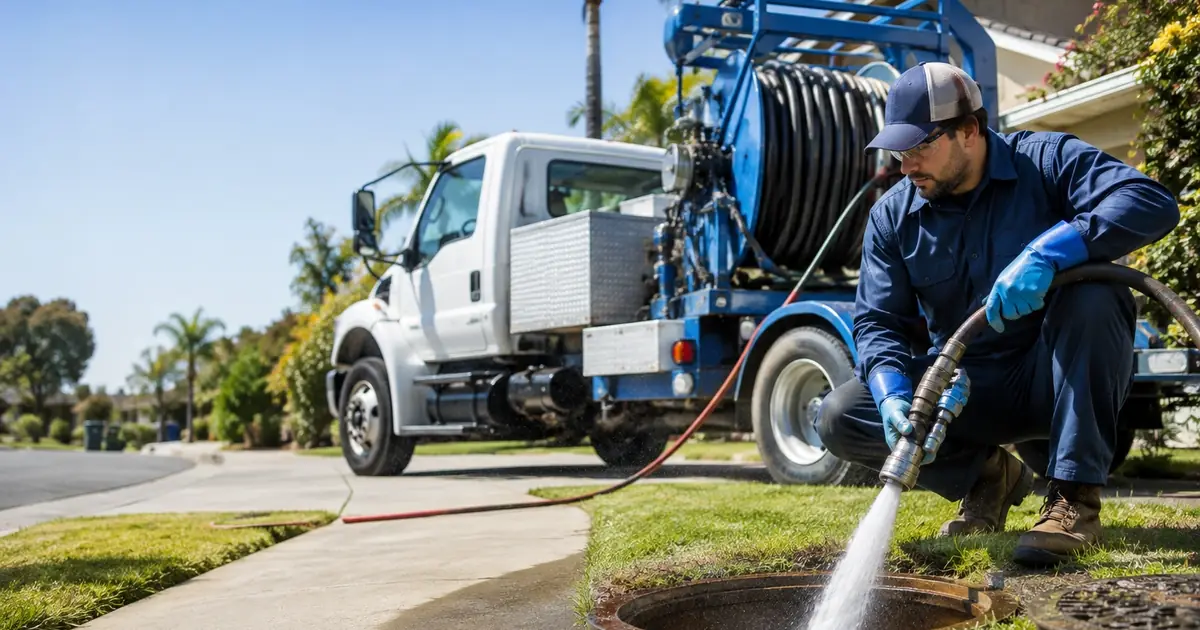 Hydro jet sewer cleaning Merced