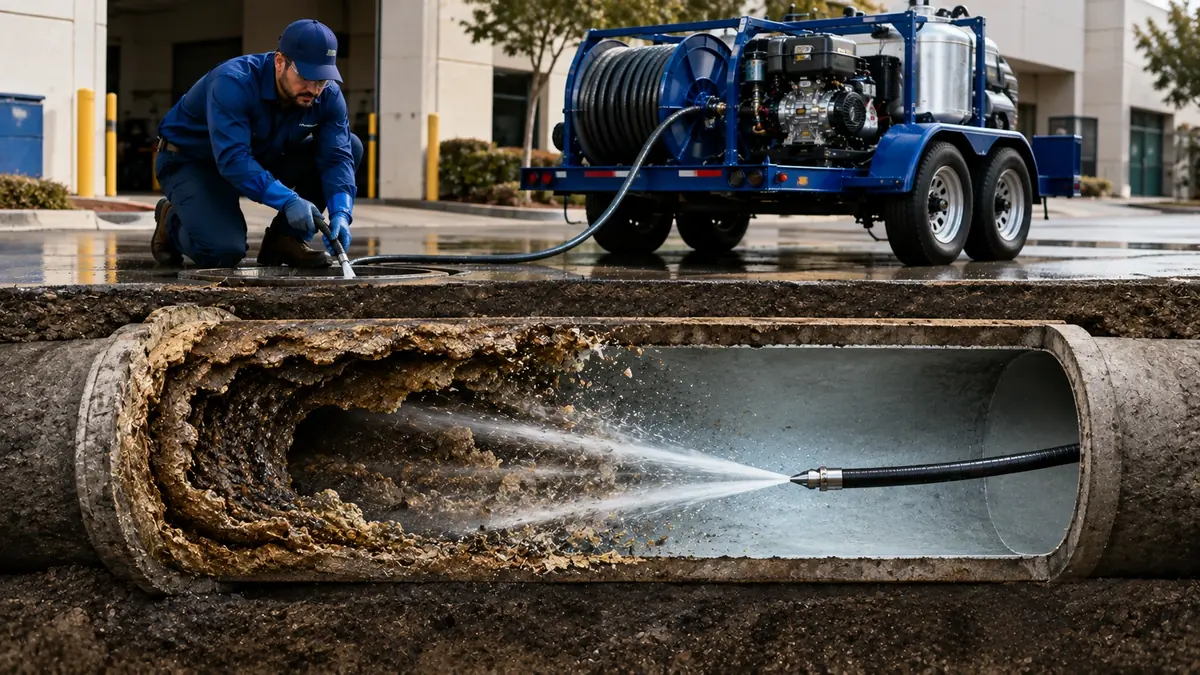 Sewer Pipe Descaling in Merced