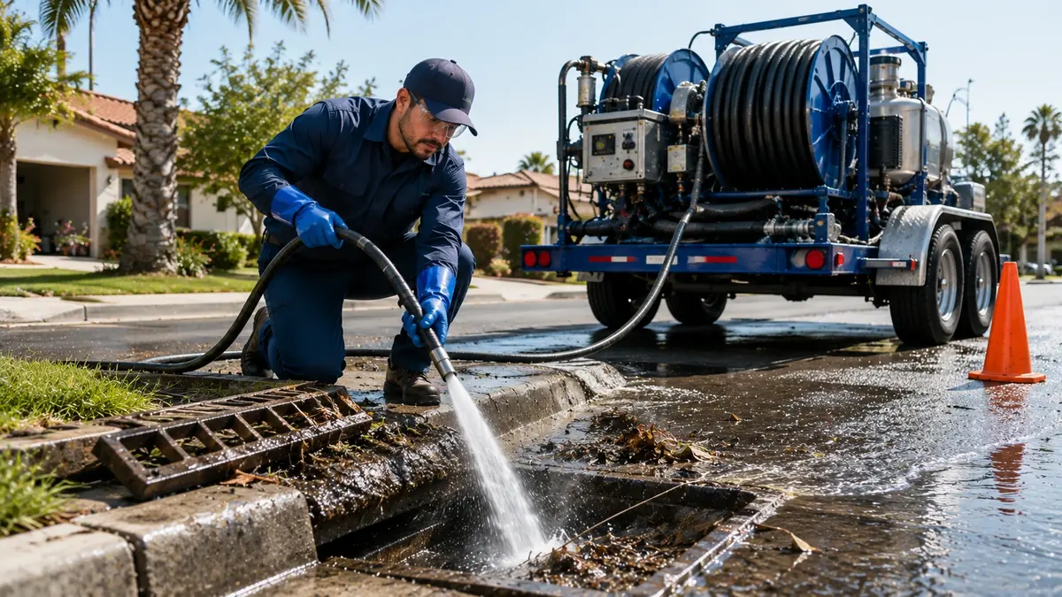 Storm Drain Hydro Jet Cleaning in Merced